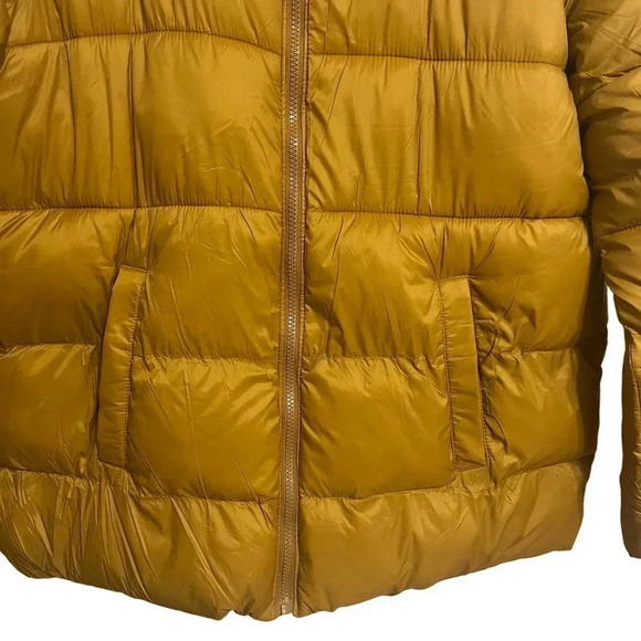 Old Navy Zip Front Puffer Jacket Golden Color Size XL - Picture 6 of 10